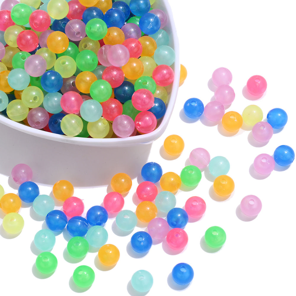 Cute Heart Acrylic Matte Spacer Beads