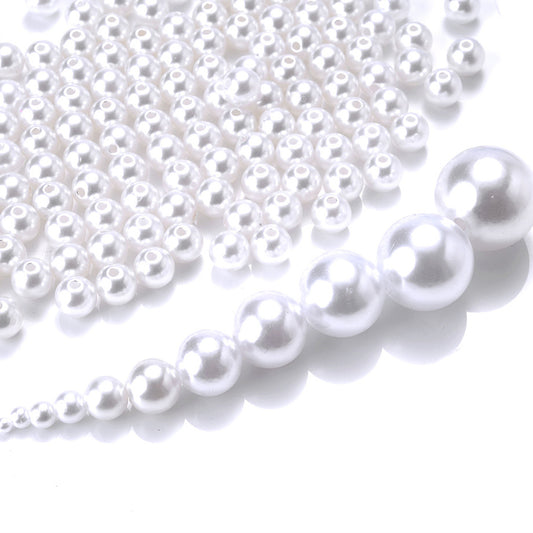 3/4/5/6/8/10/12/14/16/18/20mm Ivory White ABS Round Beads