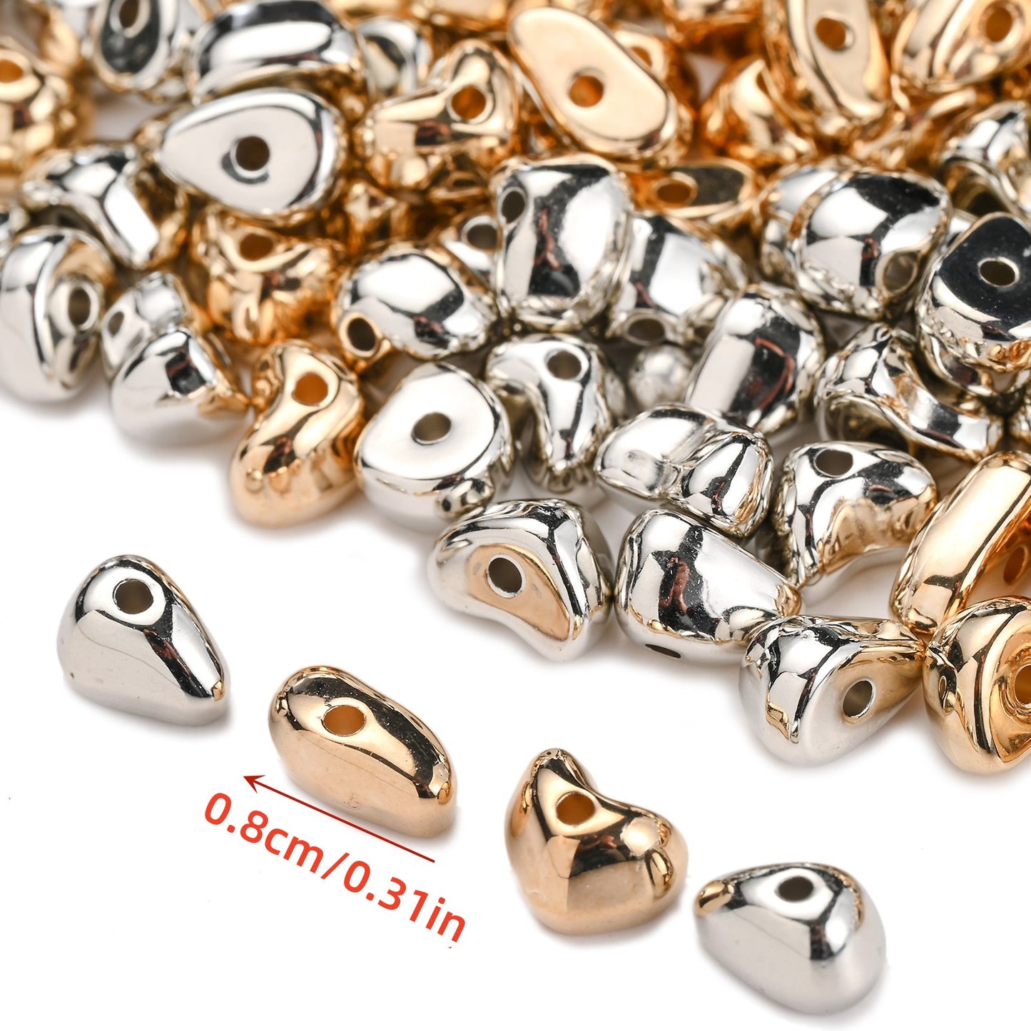 100pcs Irregular Geometric CCB Beads