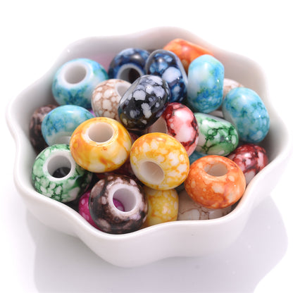 12x18mm Macaron Flocking Bear Vertical Hole Acrylic Spacer Beads