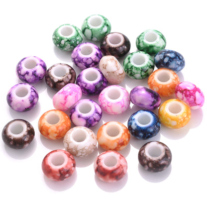 12x18mm Macaron Flocking Bear Vertical Hole Acrylic Spacer Beads