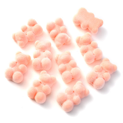 10pcs 12x18mm Flocking Bear Acrylic Beads