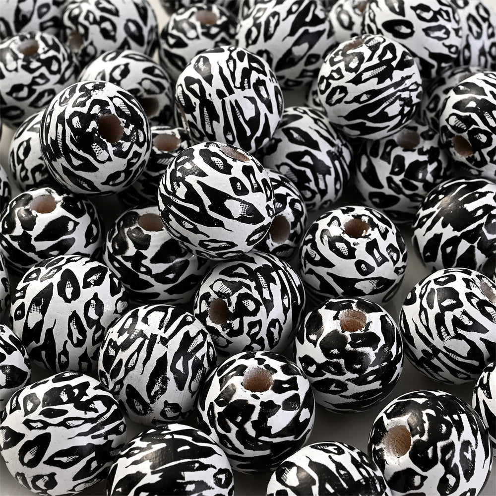 8mm Multicolor Crackle Glass Beads