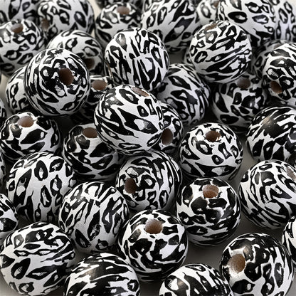8mm Multicolor Crackle Glass Beads