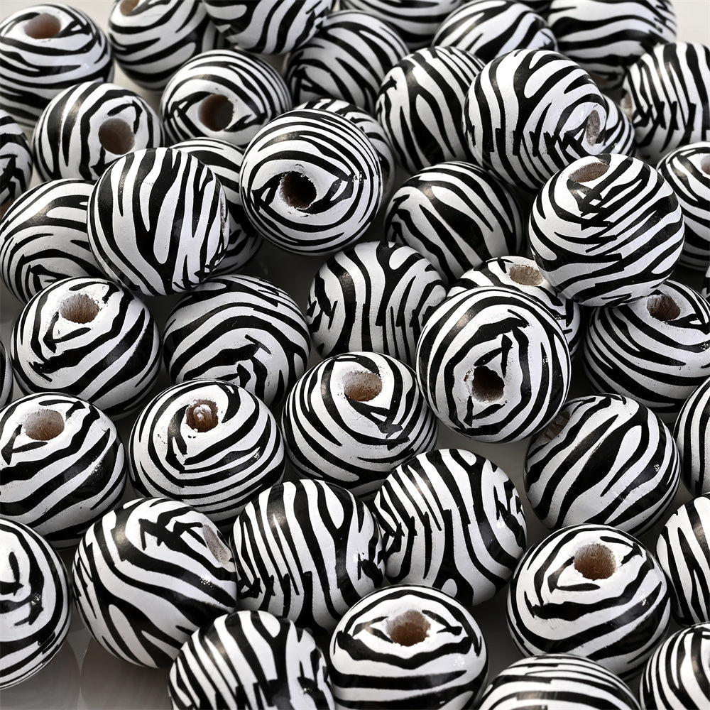 8mm Multicolor Crackle Glass Beads