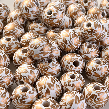 8mm Multicolor Crackle Glass Beads