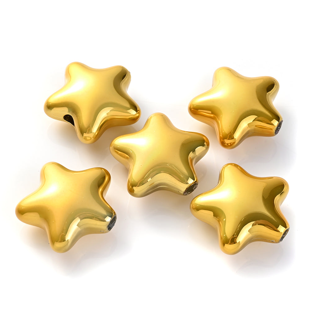 10pcs 20x21mm Acrylic Star Beads