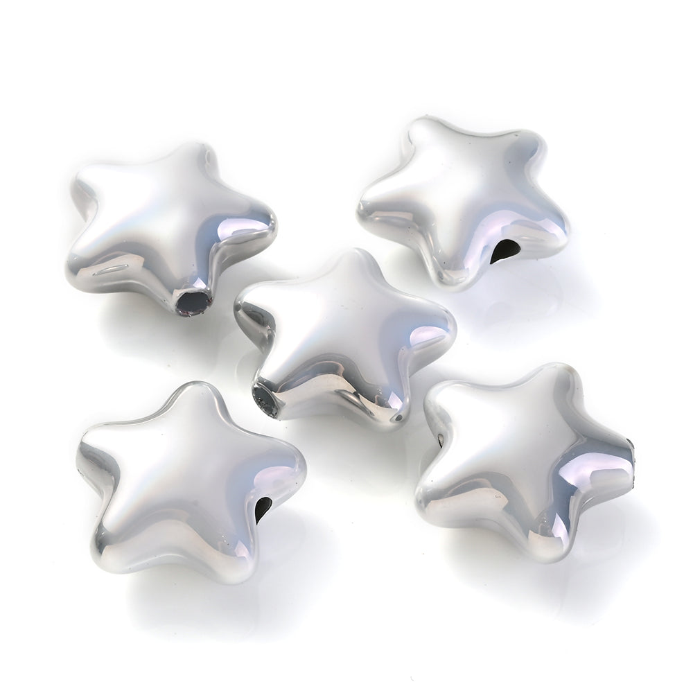10pcs 20x21mm Acrylic Star Beads