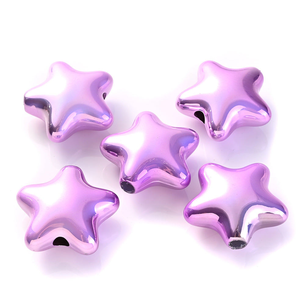 10pcs 20x21mm Acrylic Star Beads