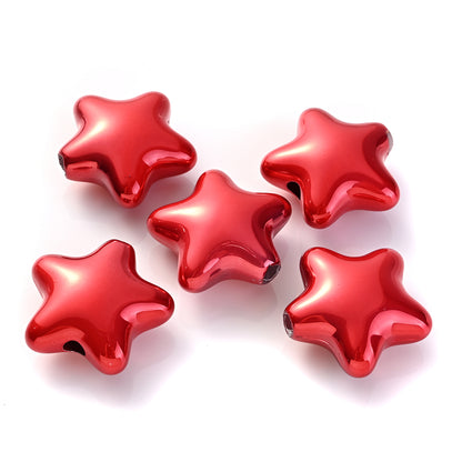 10pcs 20x21mm Acrylic Star Beads