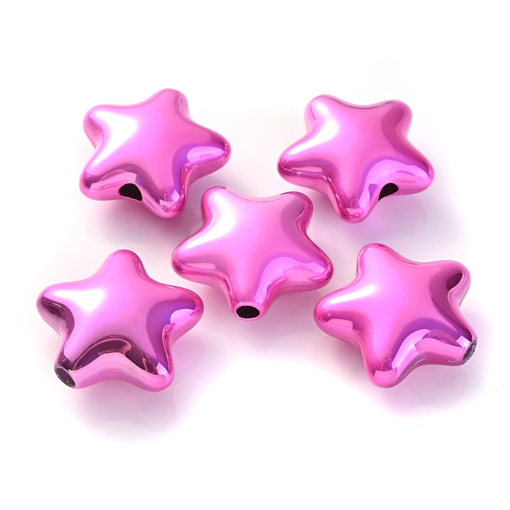 10pcs 20x21mm Acrylic Star Beads
