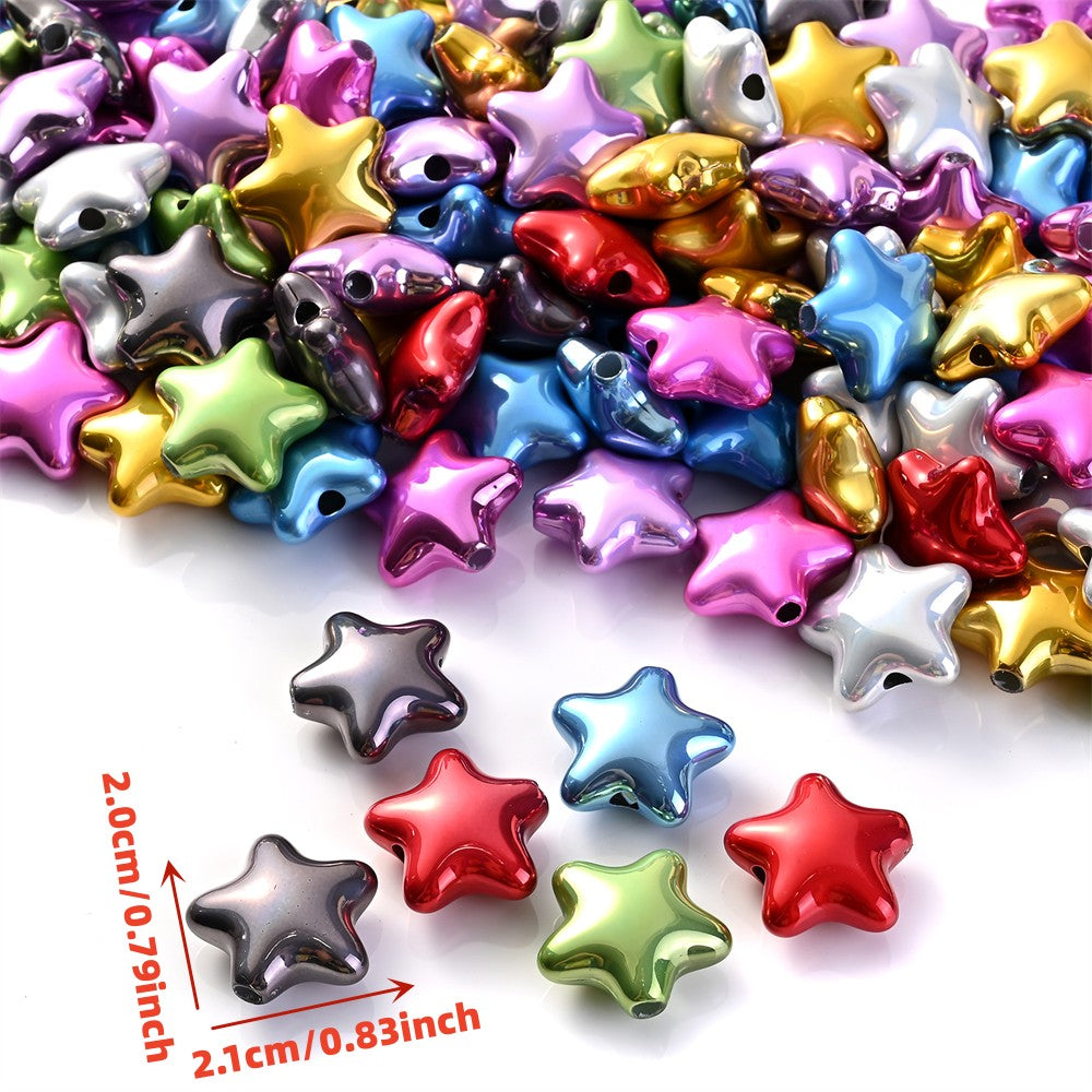 10pcs 20x21mm Acrylic Star Beads