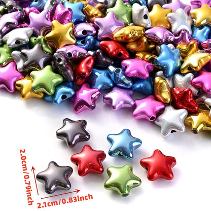 10pcs 20x21mm Acrylic Star Beads