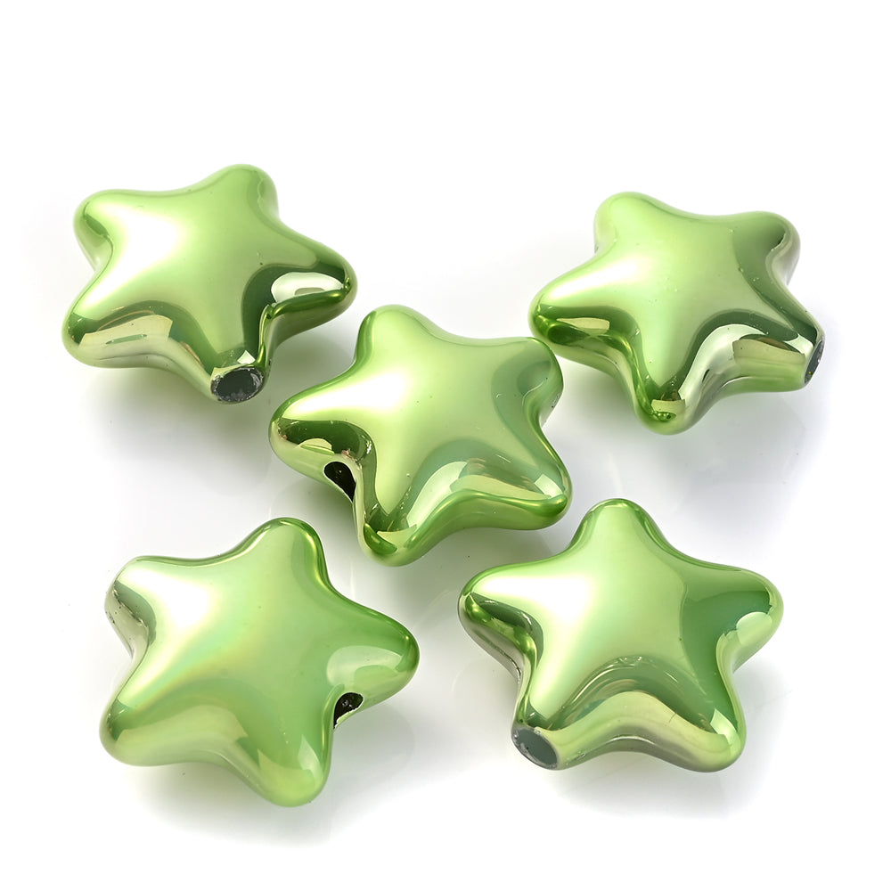 10pcs 20x21mm Acrylic Star Beads