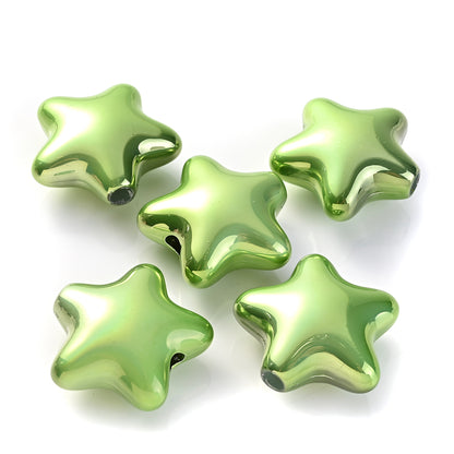 10pcs 20x21mm Acrylic Star Beads