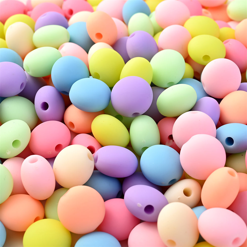 Matte Heart Acrylic Spacer Beads