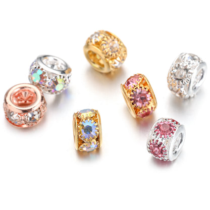 8/10mm Colorful Shiny Crystal Tube Beads