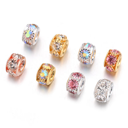 8/10mm Colorful Shiny Crystal Tube Beads
