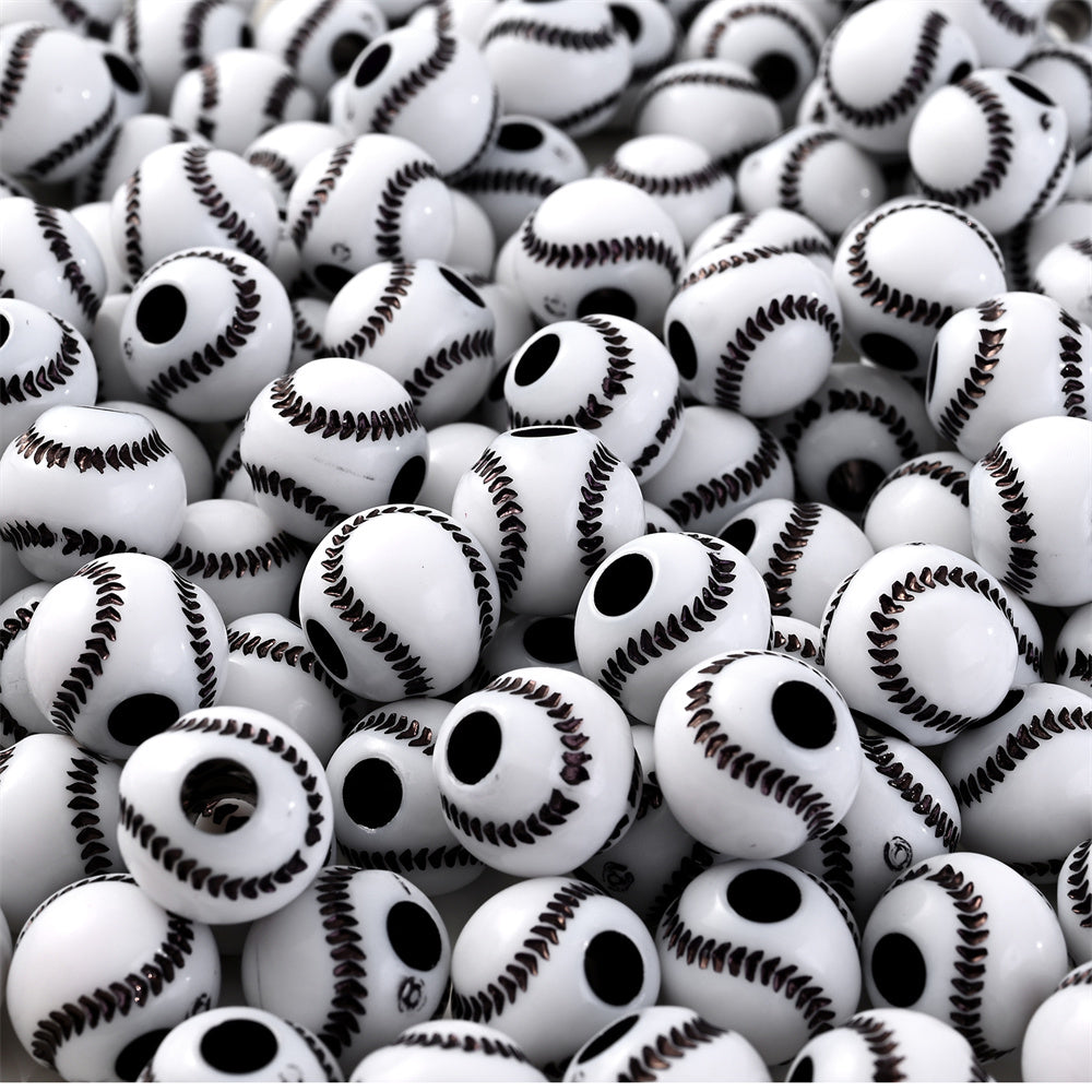 5x10mm Acrylic Big Hole Round Pony Beads