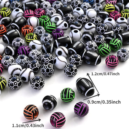5x10mm Acrylic Big Hole Round Pony Beads