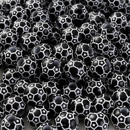 5x10mm Acrylic Big Hole Round Pony Beads