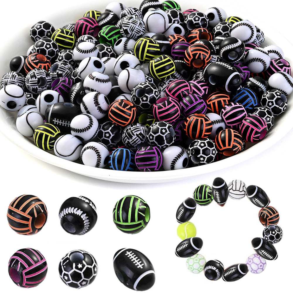 5x10mm Acrylic Big Hole Round Pony Beads