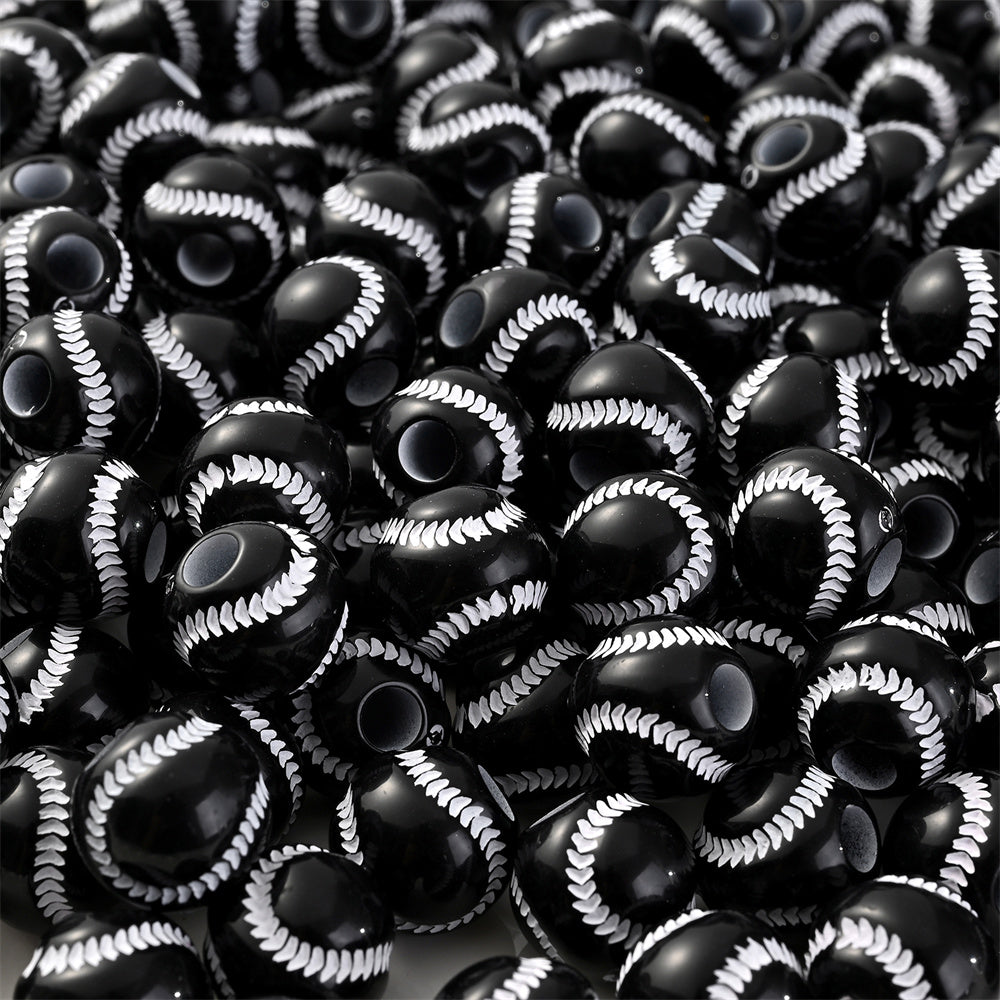 5x10mm Acrylic Big Hole Round Pony Beads