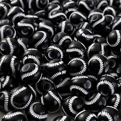 5x10mm Acrylic Big Hole Round Pony Beads