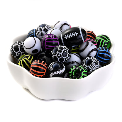 5x10mm Acrylic Big Hole Round Pony Beads