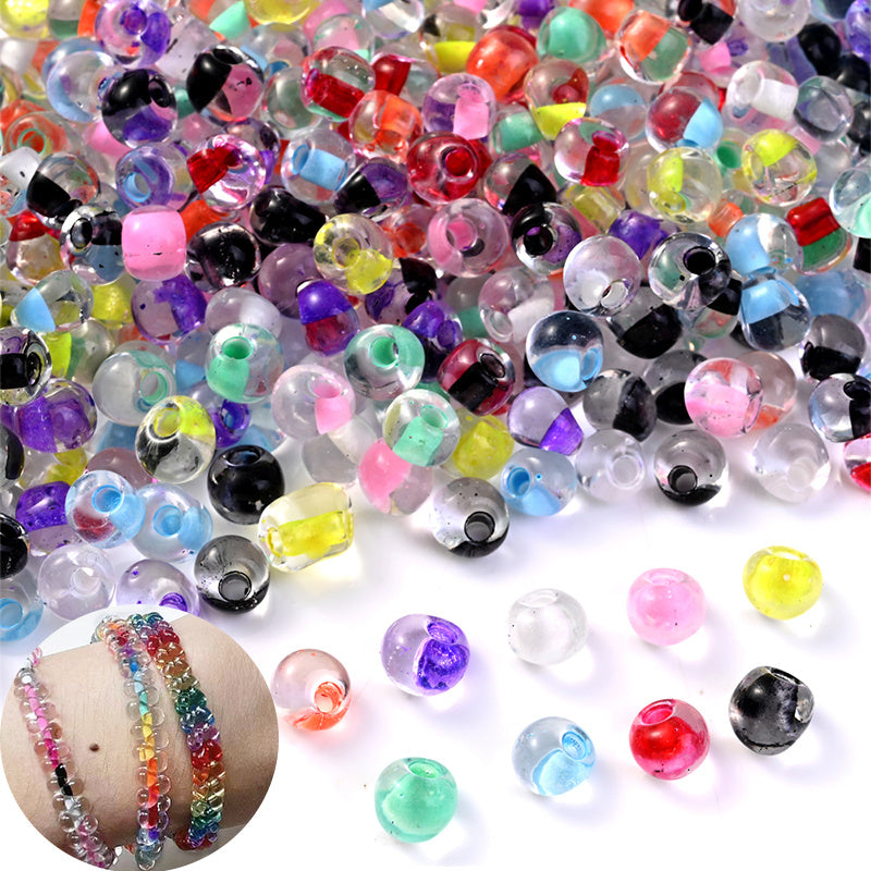 AB Color Shiny Heart Spacer Beads