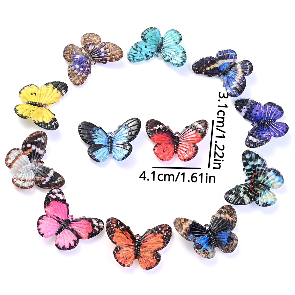 5pcs/set 31x41mm Ink Painting Butterfly Acrylic Pendants