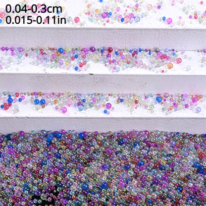 50g/bag Transparent Glass Seed Beads