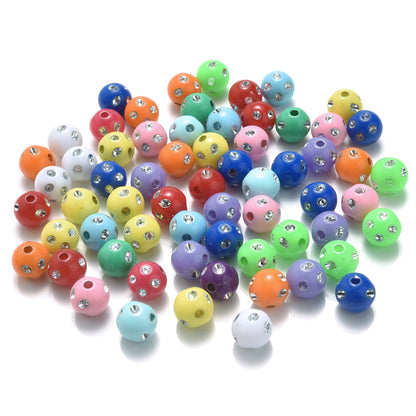 Multicolor Flower Acrylic Bead Caps