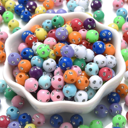 Multicolor Flower Acrylic Bead Caps