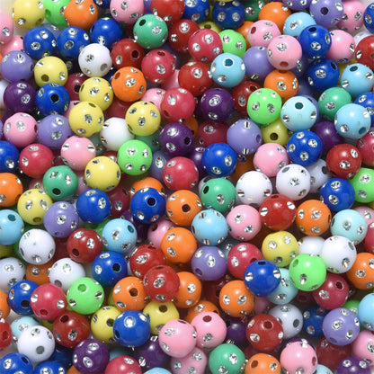 Multicolor Flower Acrylic Bead Caps