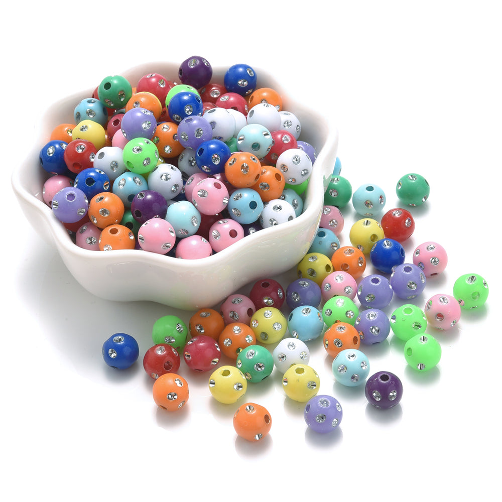 Multicolor Flower Acrylic Bead Caps