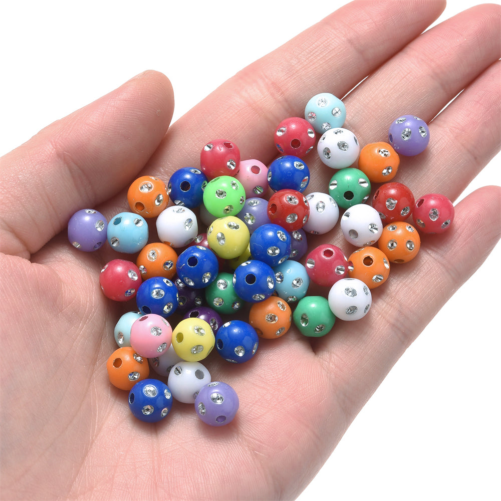 Multicolor Flower Acrylic Bead Caps