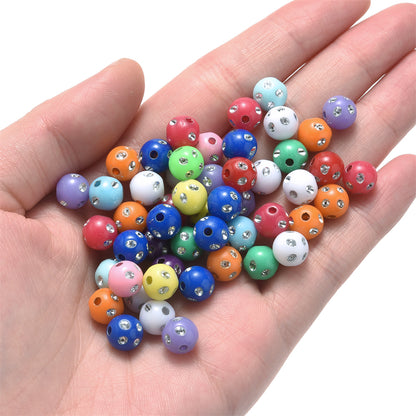 Multicolor Flower Acrylic Bead Caps