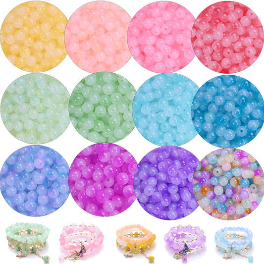 8mm Mixed Color AB Round Acrylic Beads
