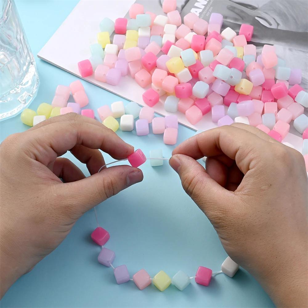 Colorful Shiny AB Acrylic Transparent Round Spacer Beads