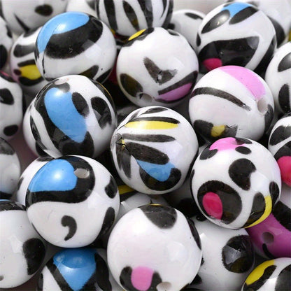 Colorful Square Cube Diagonal Hole Acrylic Spacer Beads