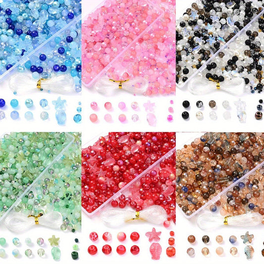Mixed Glass Beads Kit for Jewelry Making