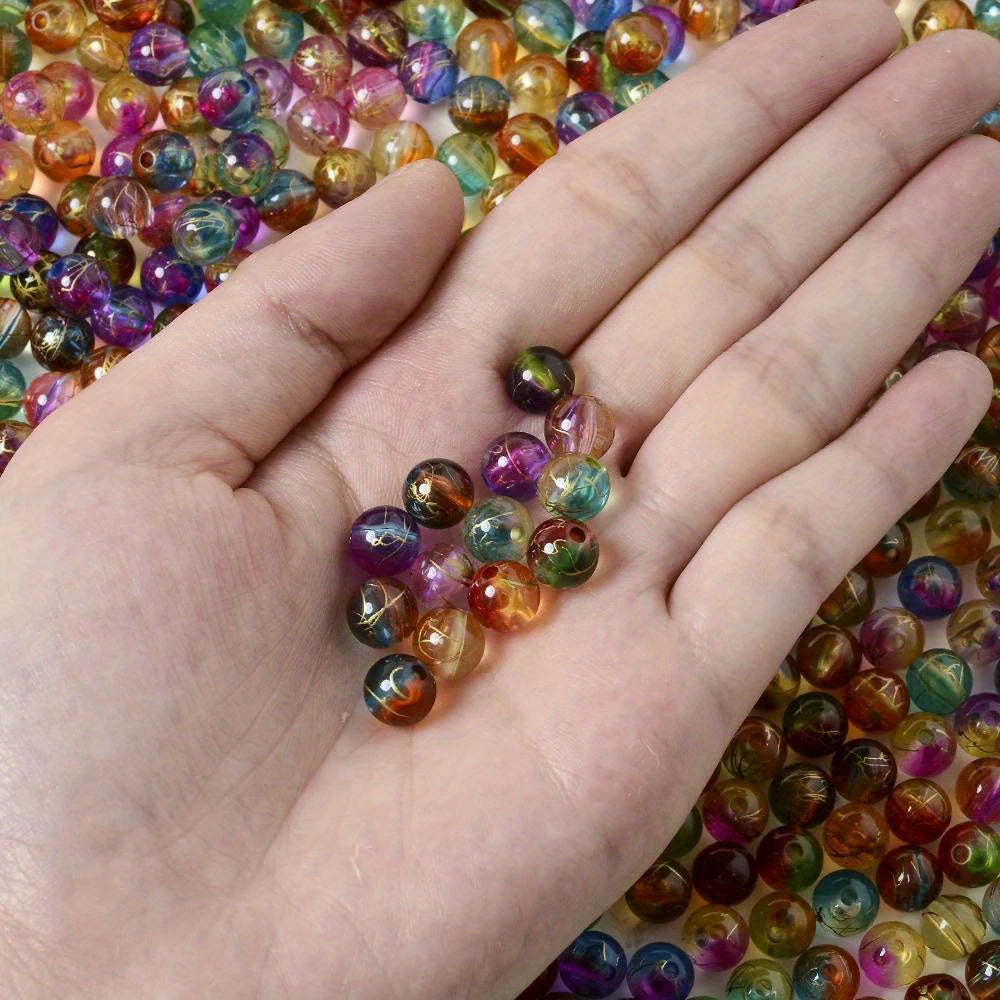 Irregular Geometric Gradient Imitation Stone Acrylic Spacer Beads