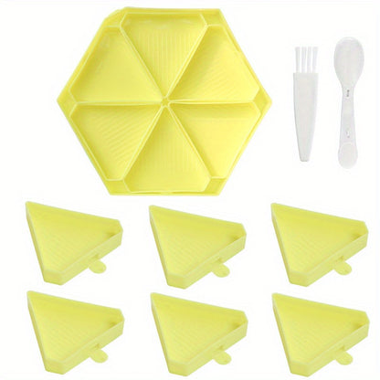 Multicolor Plastic Diamond Painting Beads Tray Set