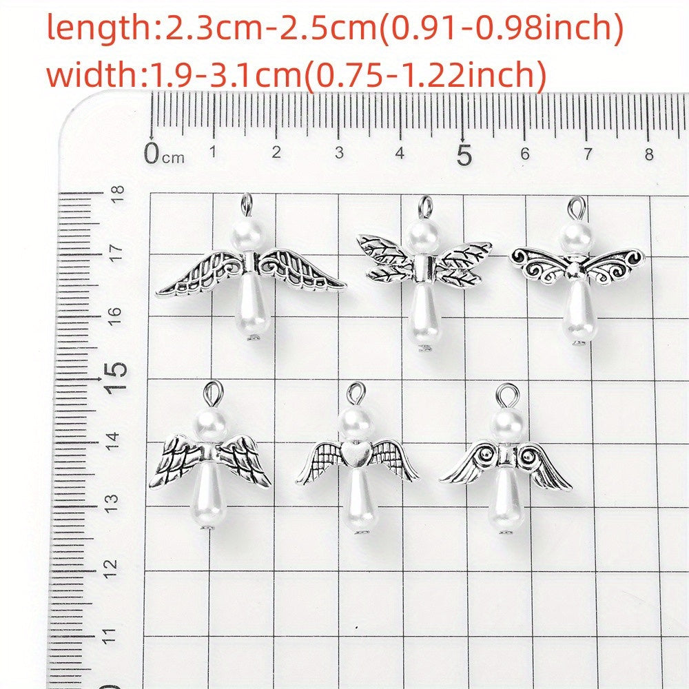 12pcs Mixed Angel Wing Pendant Charms