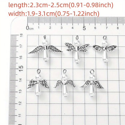 12pcs Mixed Angel Wing Pendant Charms