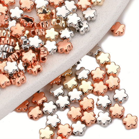 Golden and Silvery Round CCB Spacer Beads