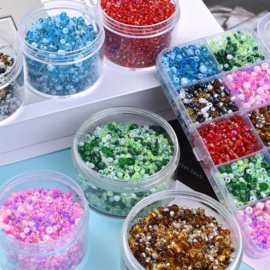 Monochromatic Mix Color Glass Seed Spacer Beads