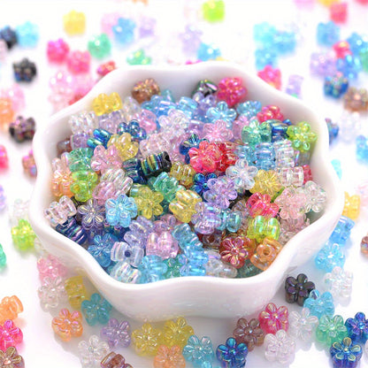 Multicolor AB Geometric Faceted Acrylic Beads