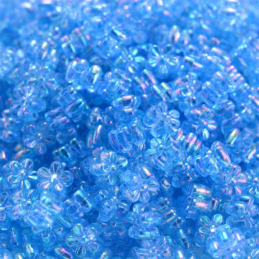 Multicolor AB Geometric Faceted Acrylic Beads